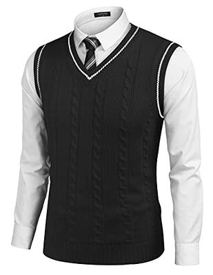 COOFANDY Men's V Neck Dress Sweater