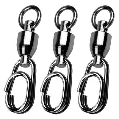 YOTO 20pcs Steel Fishing Leaders Wire丨125LB Heavy Duty Saltwater Fish Leader丨High  Strength Leader with Swivel and Snap black