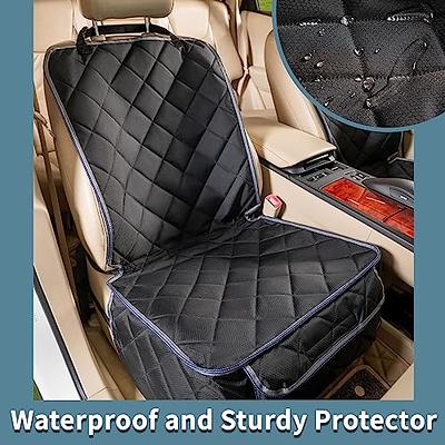 Motor Trend Car Seat Covers for Auto Truck SUV, Black Faux Leather Front  Seat Covers for Cars, 2-Pack Padded Car Seat Protector Cushion