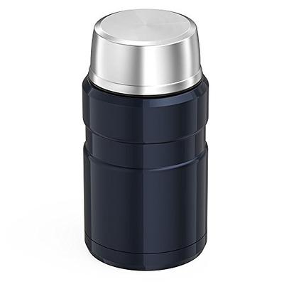 THERMOS Stainless King Vacuum-Insulated Food Jar with Spoon, 16 Ounce,  Midnight Blue