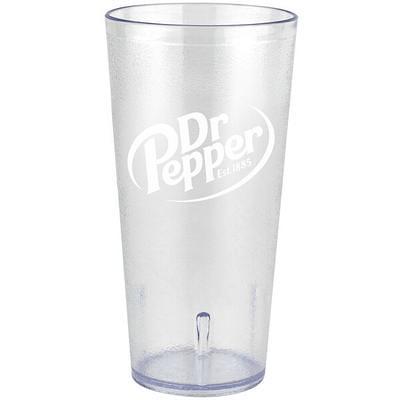 New (6) Dr. Pepper Restaurant Clear Plastic Tumblers Cups 32oz Carlisle