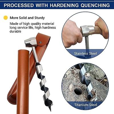 Bushcraft Gear, Hand Auger Wrench for Easy Wood Drilling - Settlers Wrench  and Bushcraft Tools Fit for Camping and Woodworking Tasks-Scotch Eye Wood