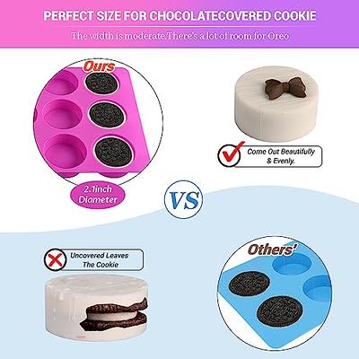 6 Cavities Round Cylinder Silicone Mold For Chocolate Covered Oreo Cookie  Candy jelly Pudding Cake Baking Tools Oreo Chocolate Molds Set of 3