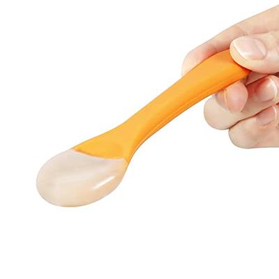 NumNum Baby Spoons Set, Pre-Spoon GOOtensils for Kids Aged 6+ Months -  First Stage, Baby Led Weaning (BLW) Teething Spoon - Self Feeding, Silicone  Toddler Food Utensils - 2 Spoons, Blue/Orange : Baby 