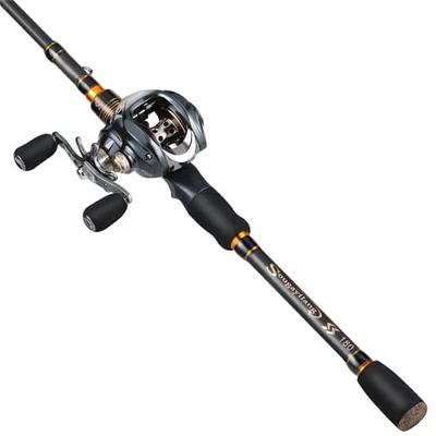 Lunkerhunt Bedlam Baitcasting Fishing Rod and Reel Combo, Medium-Heavy, Right  Hand, 7-ft