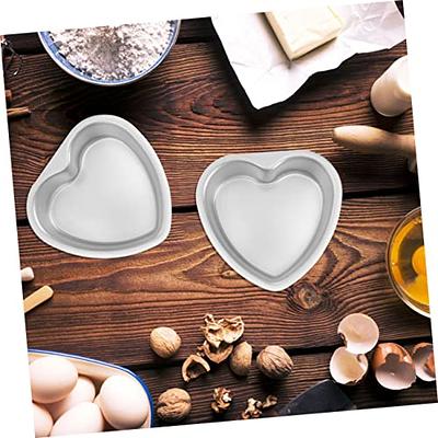 HOMSFOU 2pcs Heart Cake Mold Baking Heart Shaped Tart Pan Pullman Loaf Tin  Casserole Dish Heart Shaped Cookie Pan Bagel Mini Cake Pans Cheesecake Pans  Thicken Cake Ring Aluminum Alloy - Yahoo