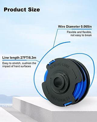 Sf-080 String Trimmer Spool Line Compatible With Black And Decker  Sf-080-bkp 20ft 0.080 Gh3000 Lst540 Gh3000r Lst540b Weed Eater Auto Feed  Single Lin