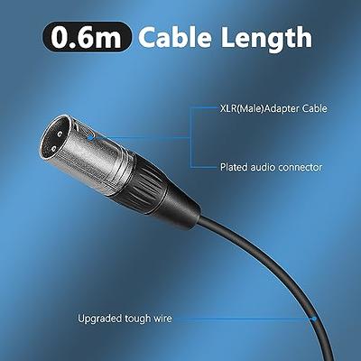 3.5mm to XLR, Ancable 2-Pack 3.5mm Stereo TRS Mini-Jack Female to 3-Pin XLR  Male Microphone Adapter, Audio Converter for Camcorders, Recorders, Mixers