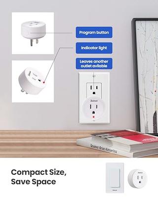 Wireless Remote Control Outlet Plug 10A/1200W Expandable No Interference 2  Packs