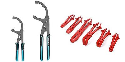 DURATECH Oil Filter Wrench Set, 9 & 12 & Hose Clamp Pliers, Straight & 90  Angled Hose Pinch Off Pliers - Yahoo Shopping