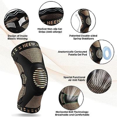 NEENCA Knee Brace for Knee Pain Relief, Medical Knee Support with Patella  Pad & Side Stabilizers, Compression Knee Sleeve for Meniscus Tear, ACL