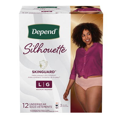 Depend Fresh Protection Adult Incontinence Underwear for Women (Formerly  Depend Fit-Flex), Disposable, Maximum, Extra-Extra-Large, Blush, 44 Count  (2 Packs of 22) : : Health & Personal Care