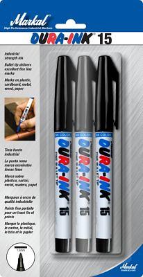 Markal 3-Pack Dura Ink Fine Tip Black Ink Marker - Jobsite Markers and Paint Markers