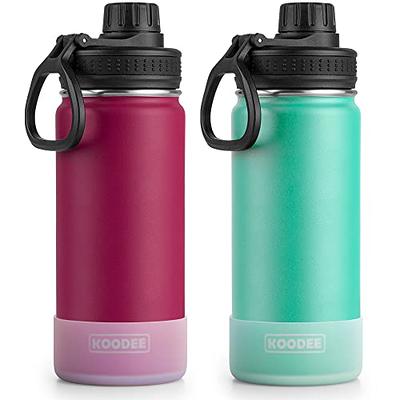 Super Sparrow Insulated Water Bottle with Straw -17 oz/25 oz/32 oz -  Reusable Leak Proof Thermos - BPA-Free Kids Water Bottle Stainless Steel -  2 Lids