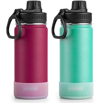 2pk Colby Kids' Stainless Steel 12oz Water Bottles Pink/Purple - Ello