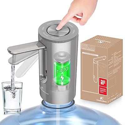 Universal Water-Bottle Pump Dispenser 5-Gallon: KitchenBoss Foldable  Automatic Water Bottle Pump, Portable Electric Drinking Water Pump USB  Charging 1-5 Gallon Water Bottle Switch, Silver - Yahoo Shopping