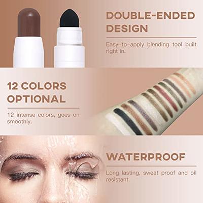 Go Ho White Highlighter Makeup Cream-to-powder Eyeshadow Stick,Creamy  Eyeshadow Pen Crayon,Pearl White
