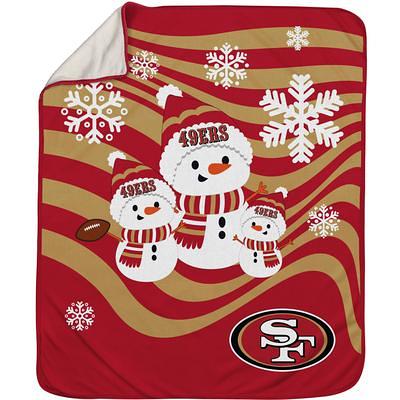 San Francisco 49ers 50'' x 60'' Vintage Triple Stripe French Terry Sherpa  Blanket