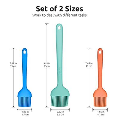 Angled Silicone Pastry Brush: U-Taste 600ºF Heat Resistant Kitchen Basting  Cooking Baking Food Rubber Head-Up Baster Brush for Oil Sauce BBQ Butter