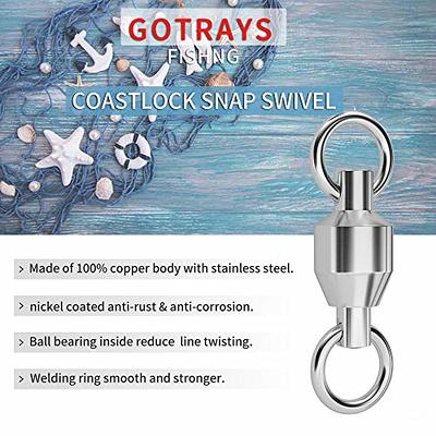 GERUITE Fishing Barrel Swivels Saltwater Small Ball Bearing Swivel