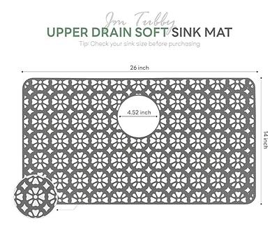 JIUBAR kitchen sink mats, sink protectors for kitchen sink,silicone sink mat ,Sink Mat Grid 26''x 14'' for Bottom of Farmhouse Stainle