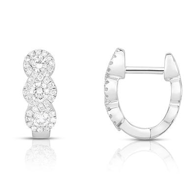 Men's 1/2 CT. T.W. Square-Shaped Multi-Diamond Concave Frame Stud Earrings  in 10K Gold