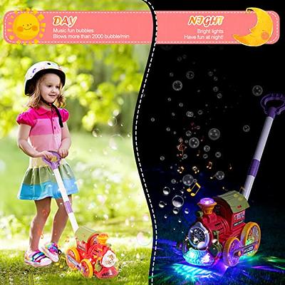 Pupu Pig Bubble Lawn Mower, Pink Bubbles Blower Machine for