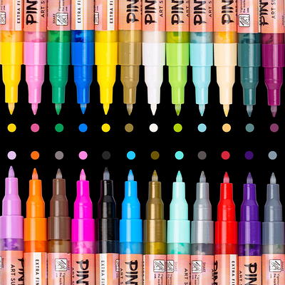 Posca Marker Acrylic Paint Pens Fine Point Tip width 1.8〜2.5mm 17 colors  PC-5M, For Rock Painting, Fabric, Glass Paint, Metal Paint Including Pens  Tip