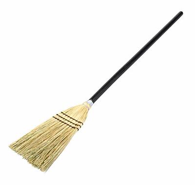 Rubbermaid Commercial Products Lobby Outdoor/Indoor Broom, Black, Heavy  Duty Long Wood Handle for Courtyard/Garage/Office/Home/Kitchen, Pack of 12