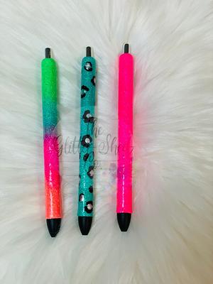 Glitter Leopard Pen, Glitter Personalized Gel Pens