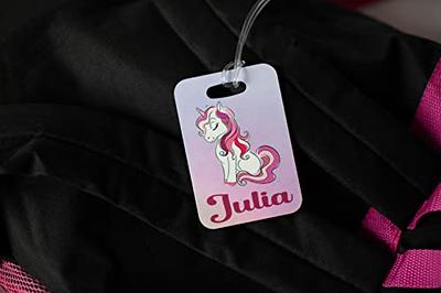 Unicorn Gifts for Girls, Personalized Backpack Name Tag with Strap, Kids  Luggage Bag Accessory, Cute Christmas Present (Pink Unicorn) - Yahoo  Shopping