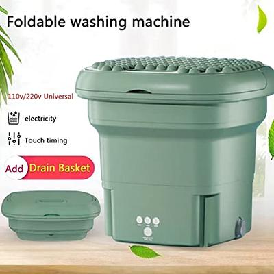 Mini Washing Machine Foldable Washer With Drain Basket Touch