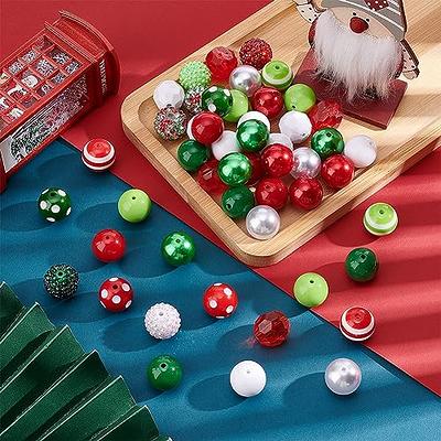  PH PandaHall 50pcs 20mm Bubblegum Beads Christmas