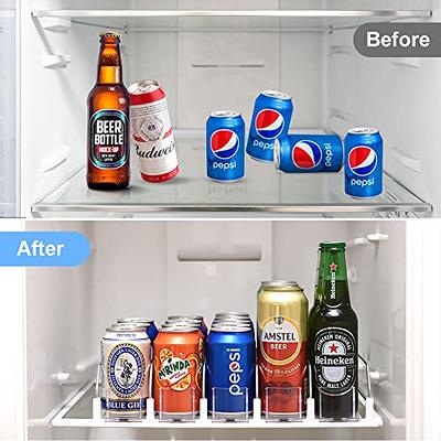 Gqdiyi Soda Can Organizer for Refrigerator, Drink Organizer for Fridge,  Soda Can Dispenser for Refrigerator with Adjustable Pusher Glide for Pantry/ Refrigerator, White, 5 Rows - Yahoo Shopping