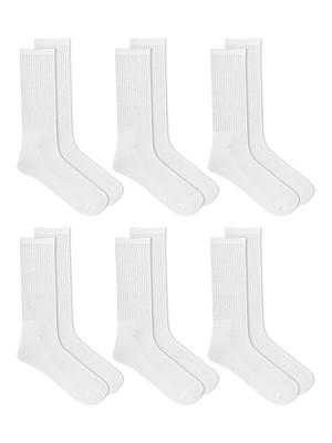 Athletic Works Men's Crew Socks, 6-Pack 