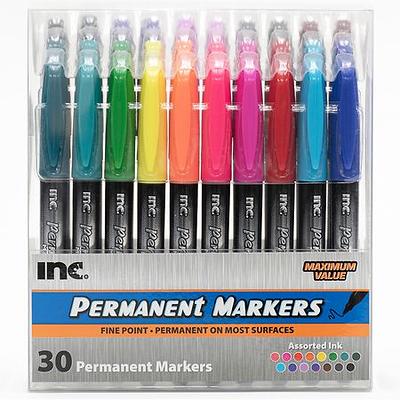 Shuttle Art Permanent Markers, 30 Assorted Colors Ultra Fine Point