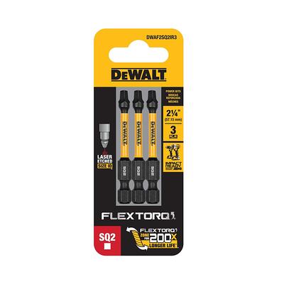 DeWALT Flextorq 5-Piece 1/4-in x 3-1/2-in Square/Robertson Impact Driver Bit