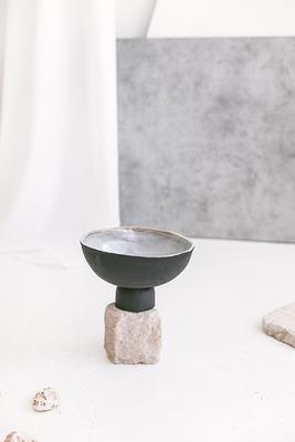 Uniquewise Contemporary Ceramic Marble Look Design Table Vase Geometric  Flower Holder Decor