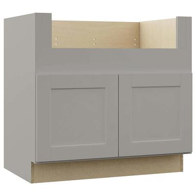 Hampton Bay Shaker 36 in. W x 24 in. D x 34.5 in. H Assembled Sink Base  Kitchen Cabinet in Satin White KSB36-SSW - The Home Depot