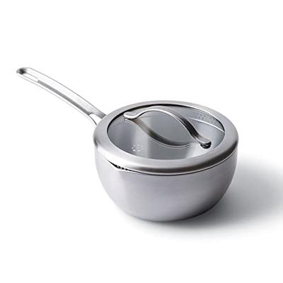 Ciwete 8 Quart Stock Pot, 3 Ply Stainless Steel Stock Pot, Soup Pot Cooking Pot with Lid