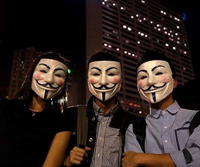 Diximus V for Vendetta Mask Anonymous Guy Fawkes Halloween Mask Hacker Mask  - Yahoo Shopping