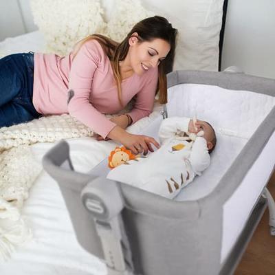 3-in-1 Baby Bassinet with Double-Lock Design and Adjustable