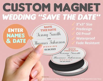 Save The Date Magnet, Personalized Wedding Magnets, Wedding