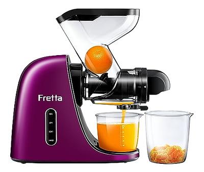 Elite Gourmet EJX600 Compact Small Space-Saving Masticating Slow Juicer,  Cold Press Juice Extractor, Nutrient and Vitamin Dense, BPA-Free Tritan,  Easy