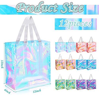 Color Handles Clear Plastic Tote Bags