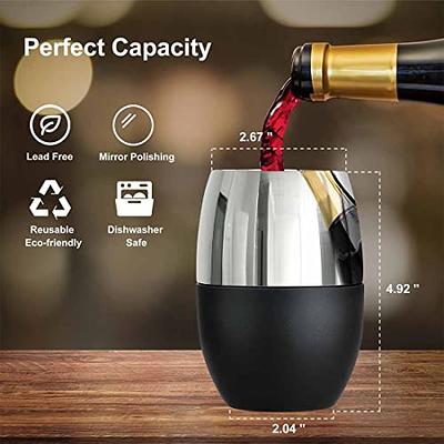 HOST Wine Freeze Cooling Cup, Plastic Double Wall Insulated Freezable Drink  Chilling Tumbler with Freezing Gel