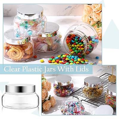 24 Pieces Empty Clear Plastic Jars with Lids Round Storage Containers  Wide-Mouth for Beauty Product Cosmetic Cream Lotion Liquid Butter Craft and  Food