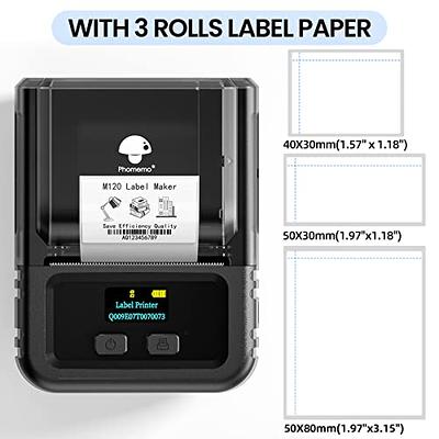 Phomemo M220 Label Maker, New Flagship 3.14 Inch Bluetooth Thermal Label  Printer for Barcode, Address, Labeling, Mailing, File Folder Label, Easy to  Use, Support with Phones&PC, with 3 Roll Label 