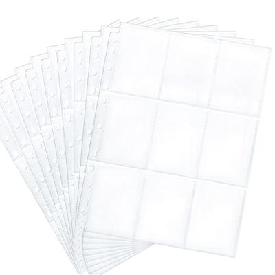 10 PCS Clear Photos or Postcards Page Protectors Plastic Photo Holder  Sleeves for 3 Ring Binder