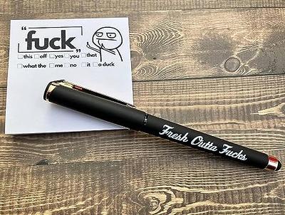  Fresh Outta Fucks Pad and Pen, Funny Pad and Pen, Snarky  Novelty Office Supplies, Sassy Gifts for Friends, Co-Workers, Boss (2 Red)  : Office Products